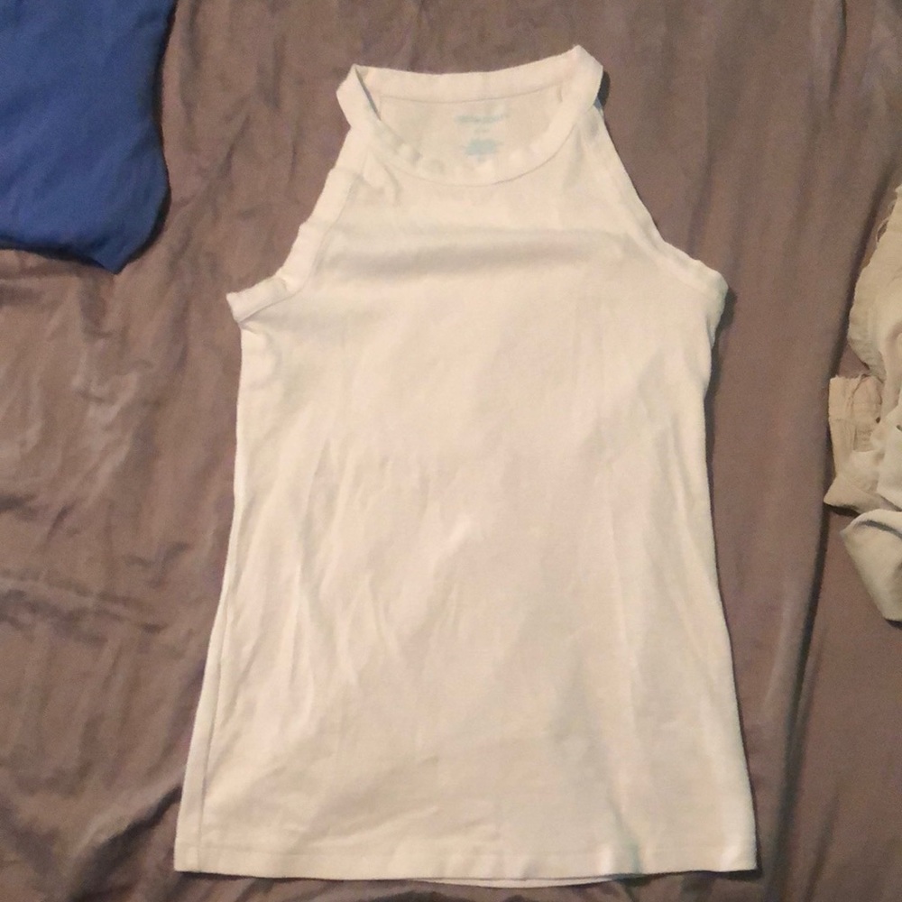 white tank top